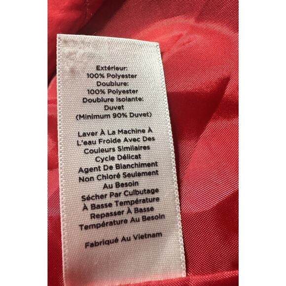 Talbots Red Down Puffer Vest Sz Large Lightweight Quilted Full Zip Winter Warm - Picture 6 of 6